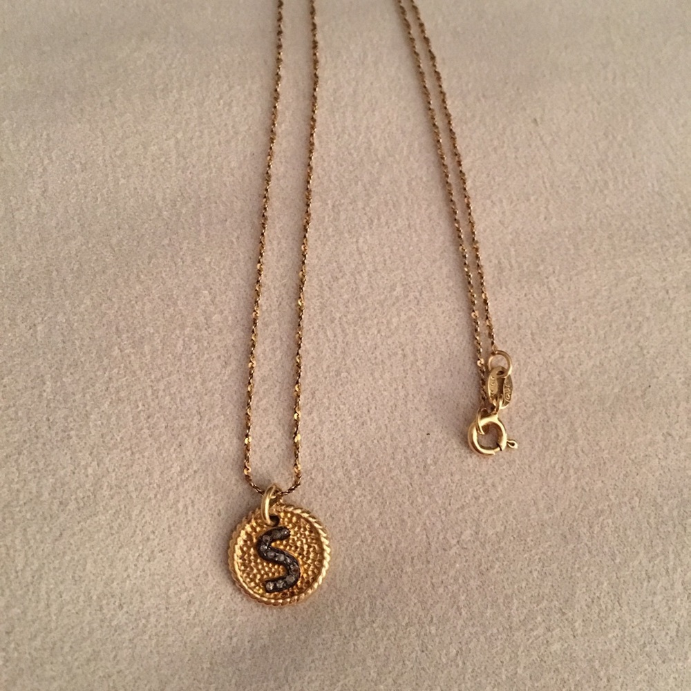 Vermeil “S” necklace